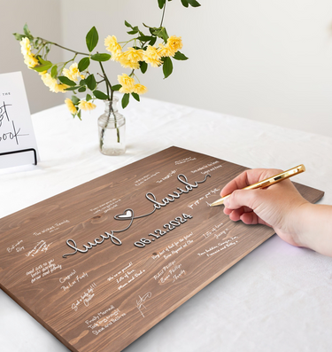 Wood Slab Guest Book for Wedding | Unique Guest Book Ideas